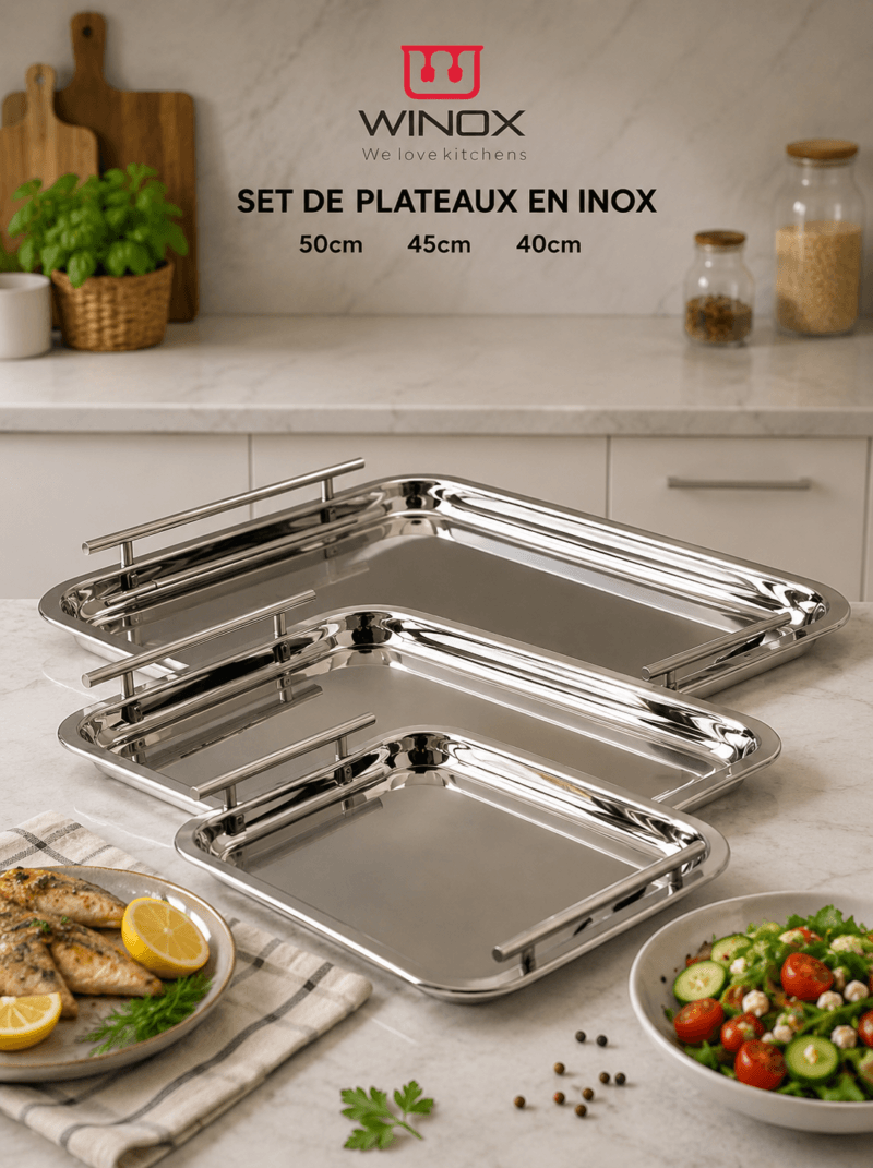 Set de 3 Plateaux INOX - WINOX | W40303R